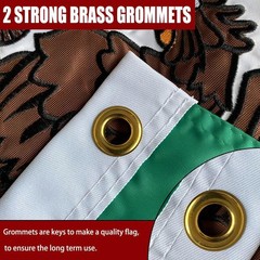Embroidered Mexican Flag 3×5 FT 210D Heavy Duty Polyester Outdoor Mexico Flag