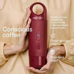 Portable Espresso Machine Travel Coffee Maker for Pods & Grounds Mini 5 Cup Make