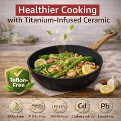 23-Piece Pots and Pans Set Non Stick,Titanium Ceramic Cookware Set Non Toxic