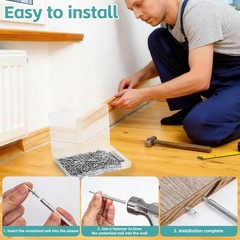 300 Count Double Headed Skirting Nails Dual Direction Nails for Wooden Baseb