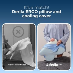 Derila Ergo Pillowcase – Cervical Neck Pillow Memory Foam Pillow Case (1 count)
