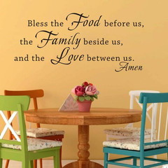 Kitchen Wall Decals Family Wall Decor Kitchen Stickers Prayer Quotes Dining Room