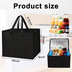 2 I 4 Pack Insulated Reusable Grocery Shopping Bags with zippered top,Food Deliv