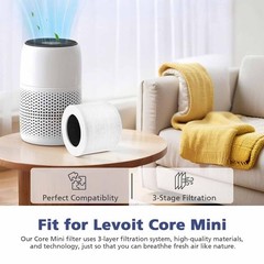 3-In-1 True HEPA Carbon FIlter for Levoit Air Purifier Core Mini 2 Pack