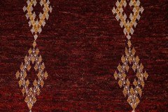 Burgundy Moroccan Area Rug 5×8 Handmade Wool Tribal Style Carpet for Any Room