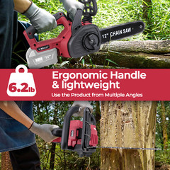 12 inch Cordless Chainsaw For Milwauke M18 Battery Top Handle Brushless 1200W
