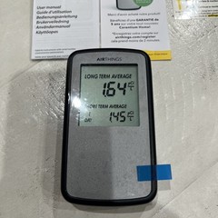 Airthings Corentium Home 223 Digital Radon Detector, Black/Gray, portable