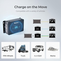 Renogy DCC30S 12V 30A Dual Input DC-DC On-Board Battery Charger with MPPT