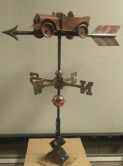 ANTIQUE CAR COPPER weathervane,21″ ARROW,Cottage/shed /size SOLD AS SHOWN