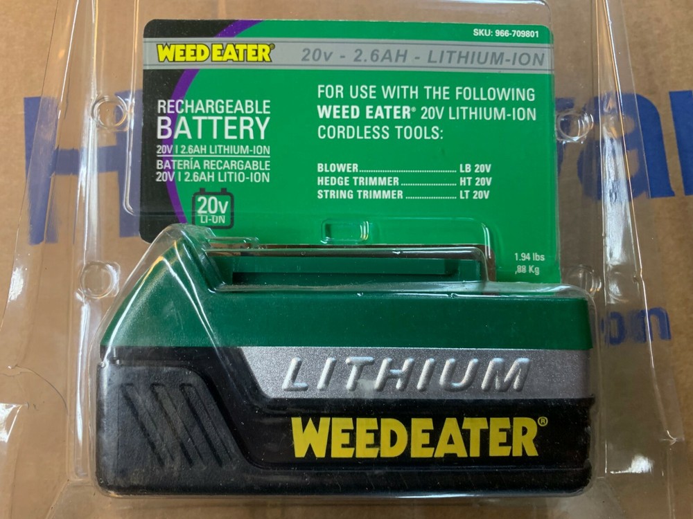 WeedEater 20v 2.6AH Lithium-ion Battery 966709801 WEED EATER LB20V LT20V HT20V
