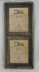 8×10-2.5″ Wide Reclaimed Rustic Barn Wood Vertical Collage Frame Holds 2 Photos