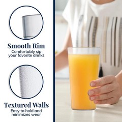 US Acrylic Cafe Plastic Reusable Tumblers (Set of 16) 20-ounce Water Cups in …