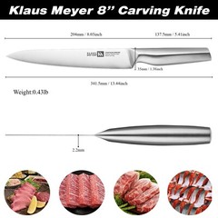 Klaus Meyer Contour Finest high carbon steel 8 inch Carving Knife