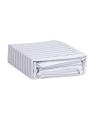 Brooks Brothers QUEEN Sheet Set 100% Cotton Grey Shadow striped sheets NEW