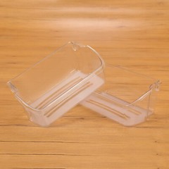2 Pack Clear Refrigerator Door Bin Shelf #240324502 For Frigidaire Kenmore