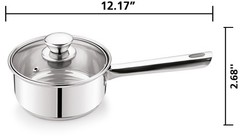 10-Piece Stainless Steel Cookware Set Pots and Pans Kitchen Cooking Set