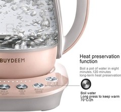 BUYDEEM K2693 Health Pot, Health-Care Beverage Electric Kettle, 1.5 L, Pink