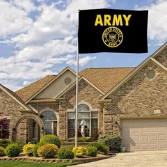 US Army Crest Flag 3×5 Outdoor Double Sided United States Military Flag Black