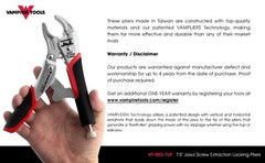 VT-003-7LP – VamPLIERS JAWZ 7.5″ Screw Extractor Locking Pliers – Serrated Jaws