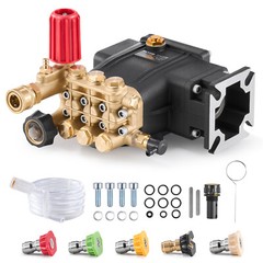 Pressure Washer Pump 3/4″ Shaft Horizontal Triplex Plunger 3300 PSI 2.5GPM