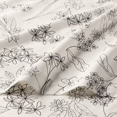 Full Easy Care Cotton Blend Sateen Sheet Set Gray Floral – Room