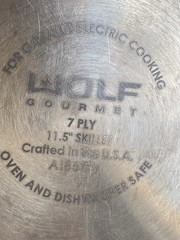 Wolf Gourmet Stainless Steel 11.5” Skillet 7-Ply USA Made Professional