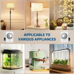 DEWENWILS Indoor Outlet Timer 2 Pack, 24Hr Programmable, 1875W,Grow Light & Lamp