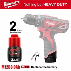 Authentic Milwauke M12 CP3.0 3.0 Ah X2 Batteries 48-11-2430 Lithium 2-Pack.
