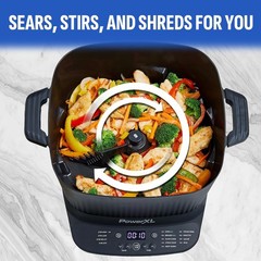 STIRMAX Deluxe 7.5Qt Digital Multi-Cooker w/ Auto Stir Paddle, 9-in-1