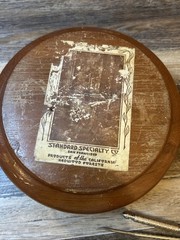 Vintage California Redwood Nut Cracker Bowl Standard Specialty Inlaid Parquet