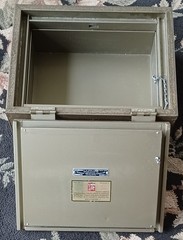 Mid-century Victor ‘Treasure Chest’ Fire-Proof Strong Box Safe, Both Keys, Nice!