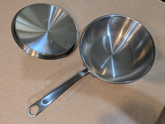 Made In Stainless Steel Saucier Pan with Lid 3 Qt Multi-Clad Cookware