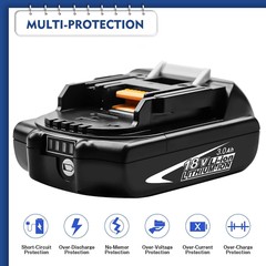2 Pack For Makita 18V 3.0Ah LXT Lithium-Ion BL1830B BL1850B BL1860B Battery LED