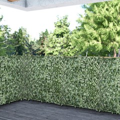 39/58in Artificial Faux Ivy Leaf Privacy Fence Screen Roll Home Yard Decor Hedge