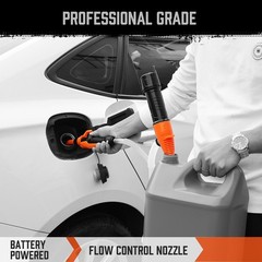 Battery Powered Electric Fuel Transfer Siphon Pump Gas Oil Water Liquid 2.2 GPM