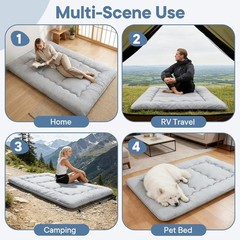 4-Inch Floor Mattress,Japanese Tatami Futon Mattress w/Removable Cover,Roll Up