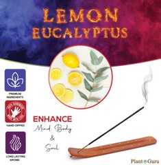 LEMON EUCALYPTUS Incense Sticks 7″ Bulk Pack Wholesale Hand Dipped Lot