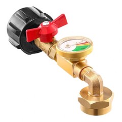 1Lb To 20Lb Tank Propane Refill Adapter Kit With Gauge And ON-Off Control Valve