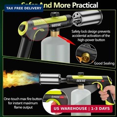 Propane Torch Gun Kitchen Blow Torch BBQ Campfire Charcoal Lighter Burner