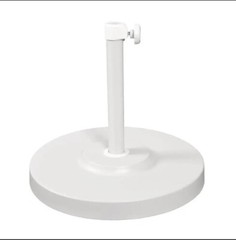 California Umbrella Patio Umbrella Base 19.75 in. Sturdy Weighted Concrete White
