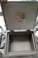 Mid-century Victor ‘Treasure Chest’ Fire-Proof Strong Box Safe, Both Keys, Nice!