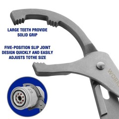WORKPRO Oil Filter Wrench/Pliers 9″&12″ Set Adjustable Oil Filter Removal Tool
