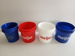 Walmart Mini Bucket & Meijer Red, White & Blue Mini Bucket Set Fast Shipping 4pk