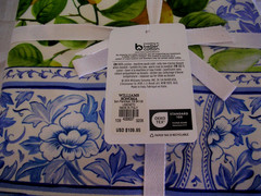 WILLIAMS SONOMA LIMONE TABLECLOTH 70 X 108 COTTON TWILL MADE IN ITALY NEW W/TAGS