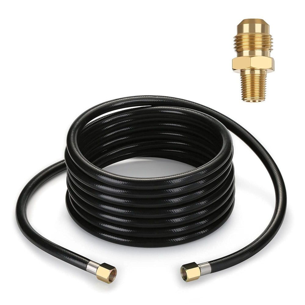 20FT High Pressure Propane Hose with Both 3/8 Inch Female Flare and Pipe Fitting