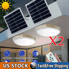 Solar Panel Powered Light Pendant Ceiling Lamp Indoor Outdoor Garden Shed Barn