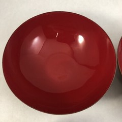 West Elm Enamel MCM Style Metal 4.25 in. Bowls Set 4 Red & Orange Dishes *As-Is*