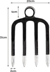 Heavy Forged Eye Hoe Duty Digging Fork Steel Farmer Garden Yardwork NO Handle
