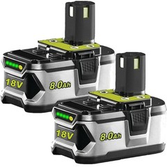 2PACK For RYOBI 18V 8.0Ah P108 High Capacity Battery 18Volt Lithium-Ion One Plus
