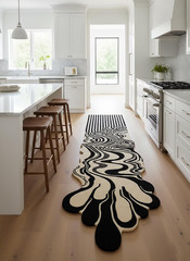 Wendy Morrison “Story” Melting Cream Runner – Luxury Abstract Hand-Tufted Wool